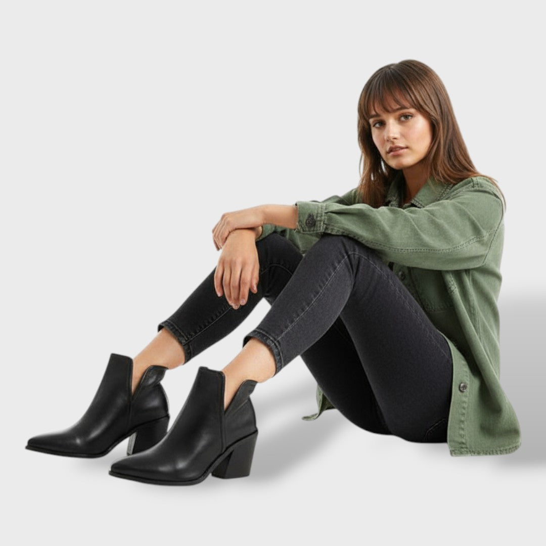Stivaletti Cowboy Donna con Tacco Alto