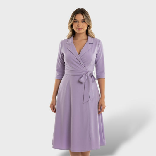 Vestito maxi elegante con fiocco in vita