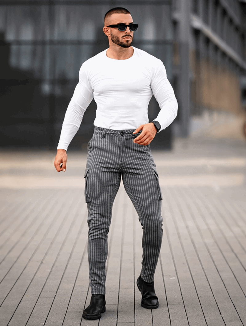Vittorio Pantaloni Slim Fit - Grigio