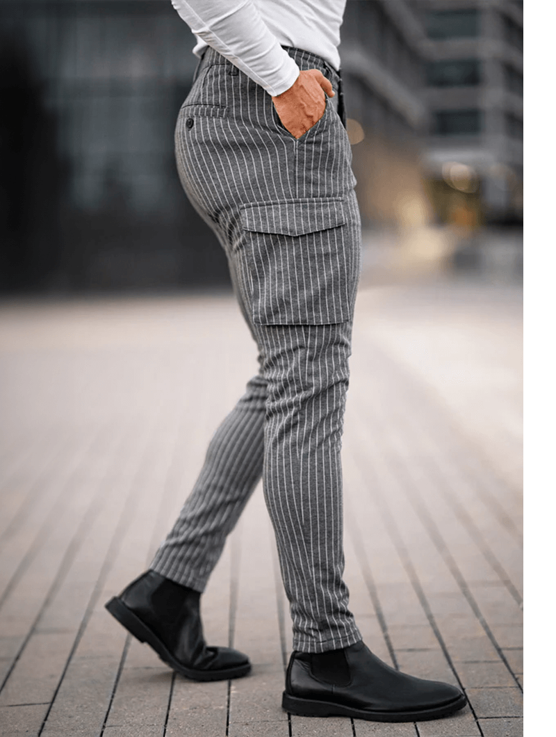 Vittorio Pantaloni Slim Fit - Grigio