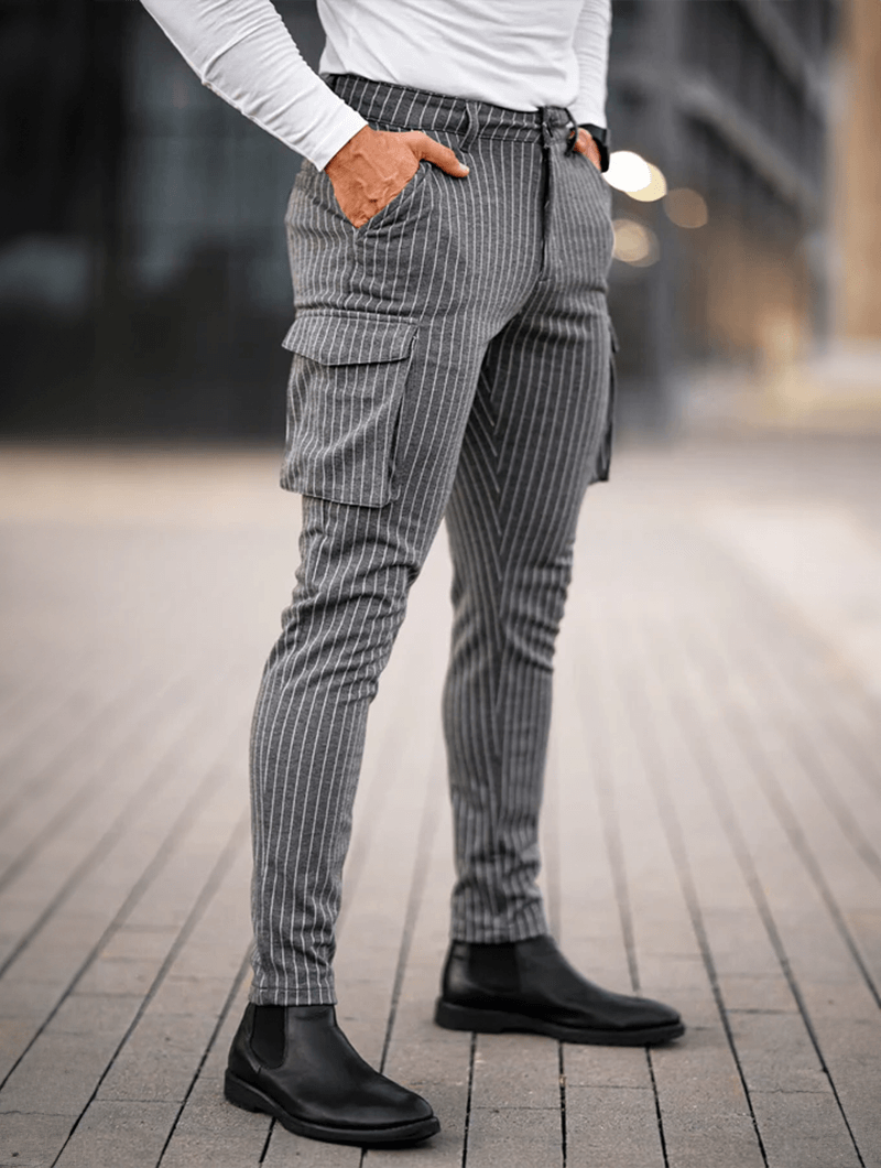 Vittorio Pantaloni Slim Fit - Grigio