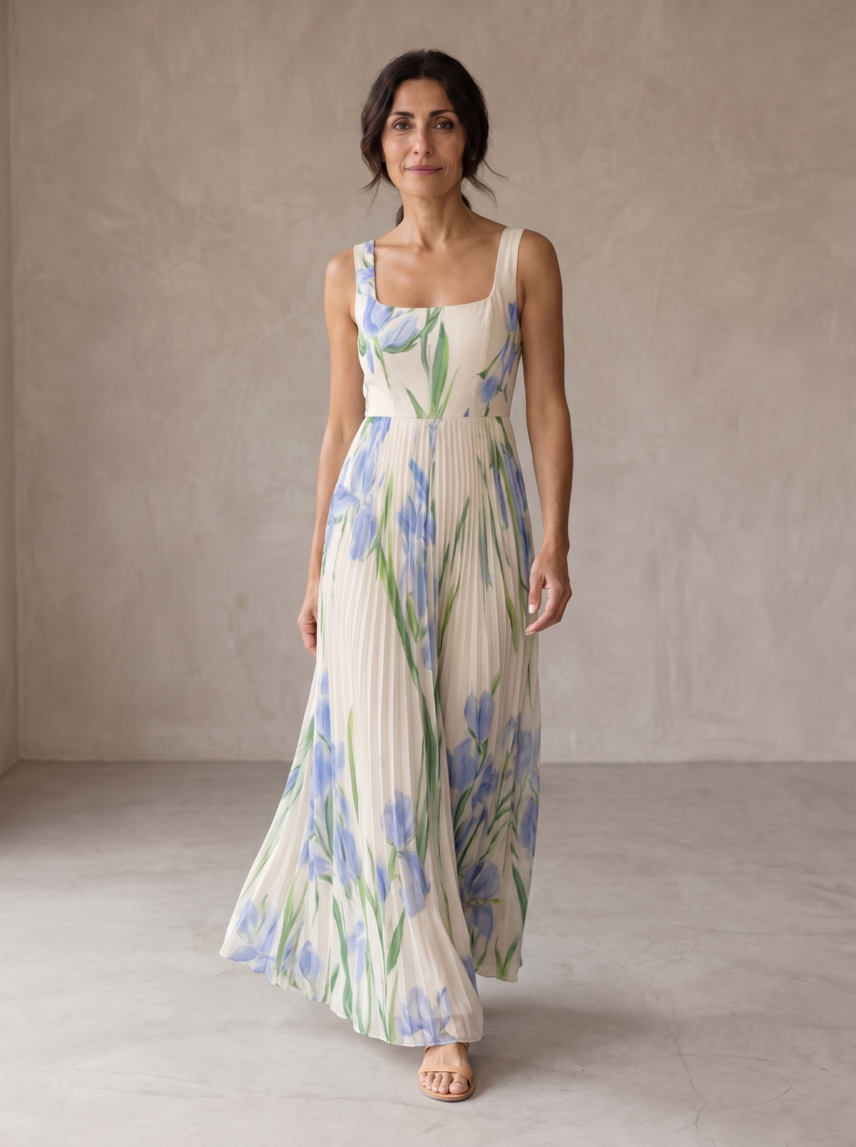Oriah | Abito Maxi Linea A Floreale