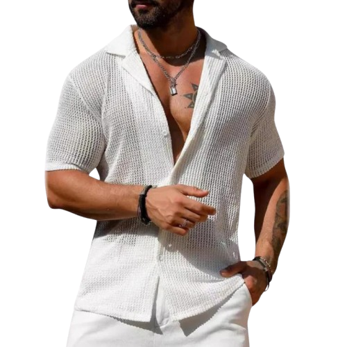 Rodrigo | Camicia traforata a maniche corte