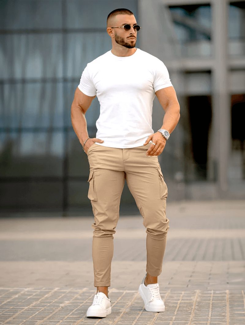 Franco Pantaloni Cargo - Kaki