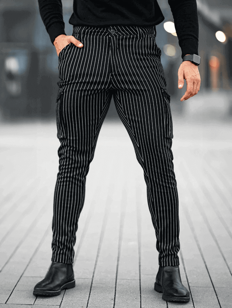 Vittorio Pantaloni Slim Fit - Nero