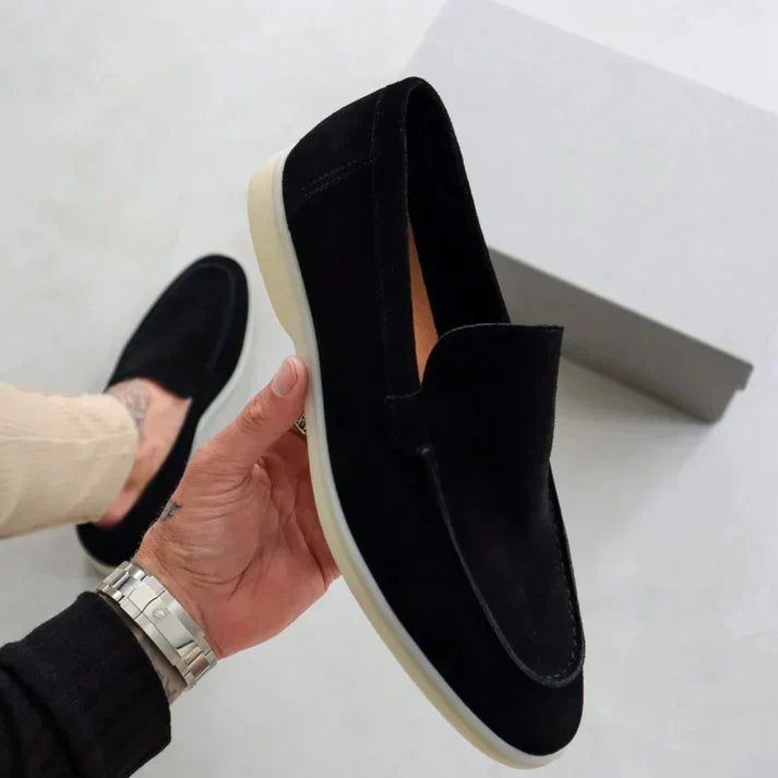Enzo™ | Mocassini in camoscio con suola ibrida